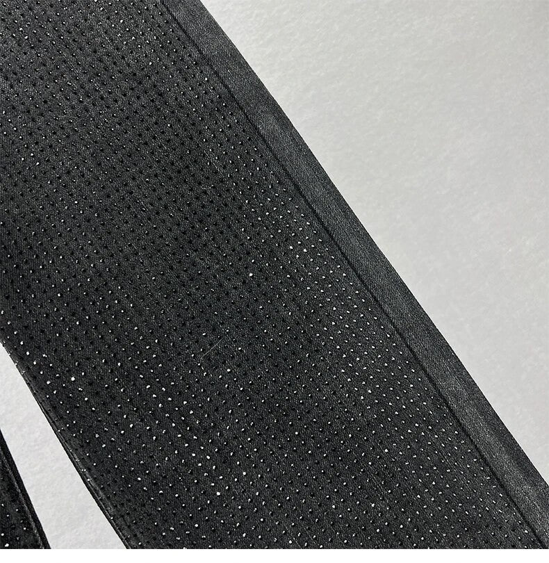 Black-strass denim streight