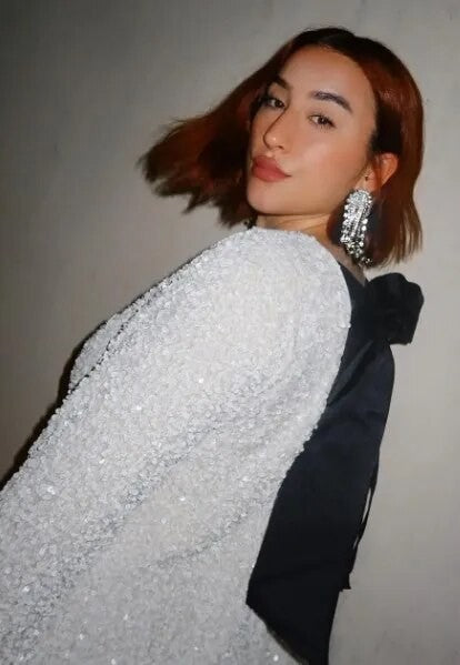 Holiday bow sequindress