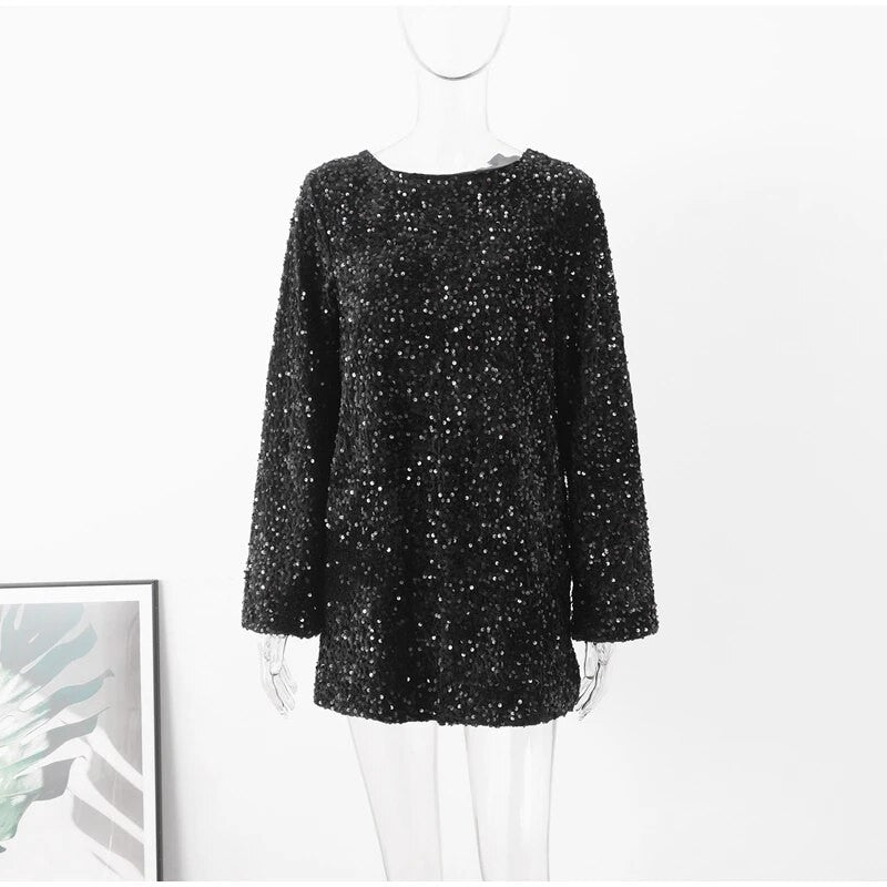 Holiday bow sequindress