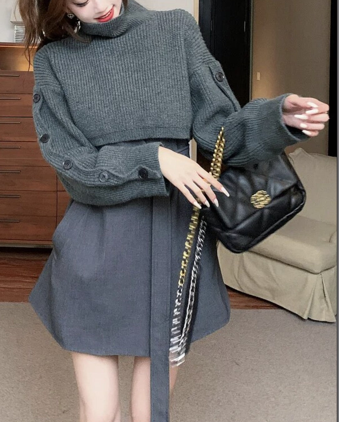 Set dress+cardigan Gispi