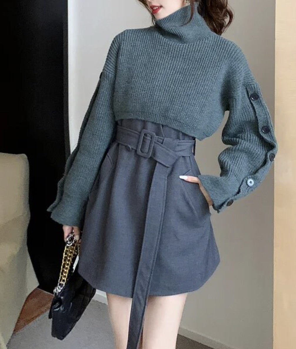 Set dress+cardigan Gispi