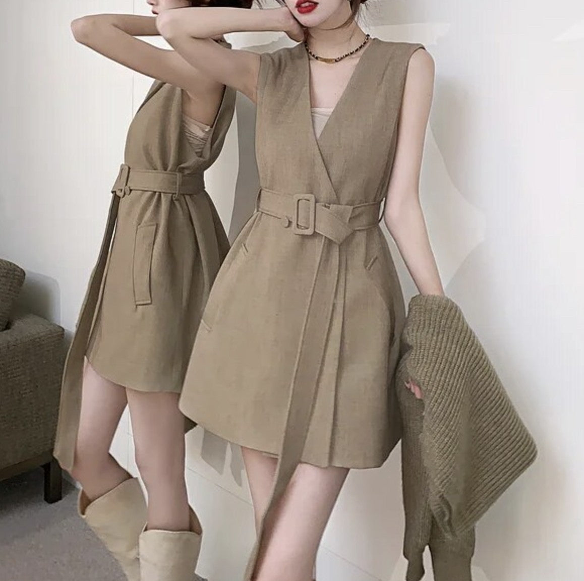 Set dress+cardigan Gispi