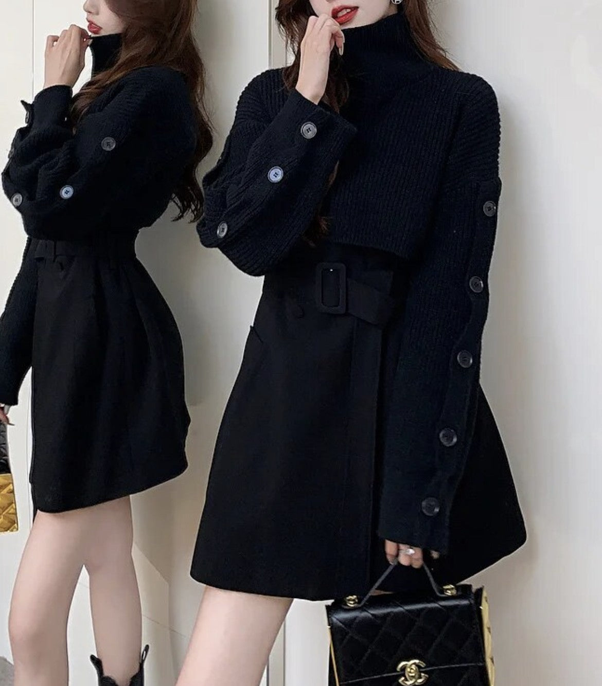 Set dress+cardigan Gispi