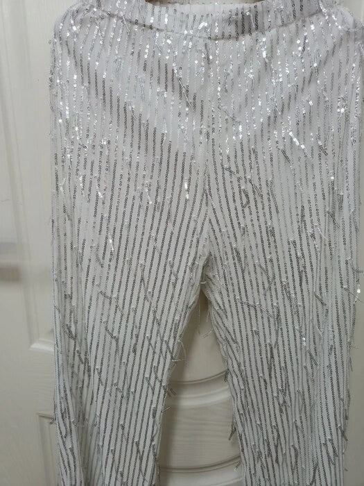 Completo frangette sequined