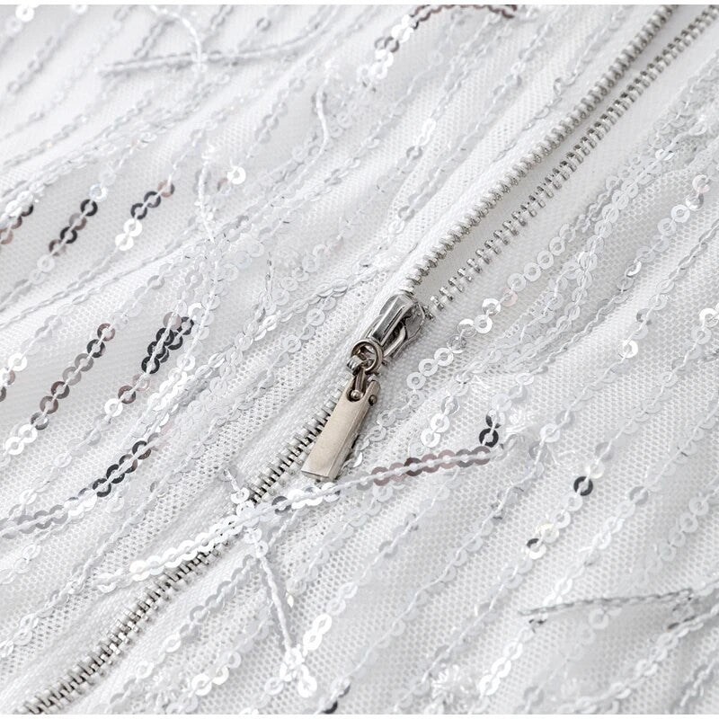 Completo frangette sequined