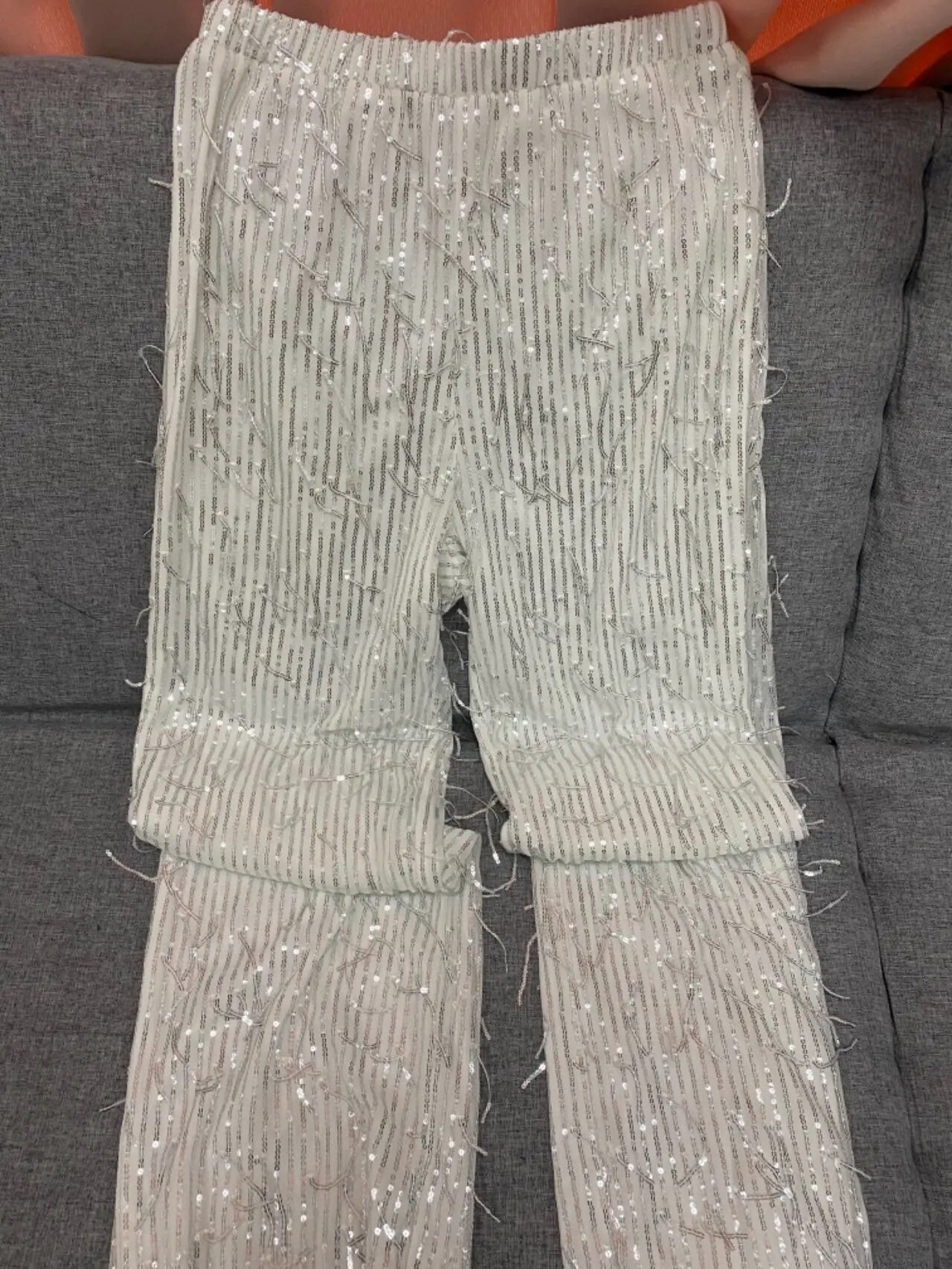 Completo frangette sequined