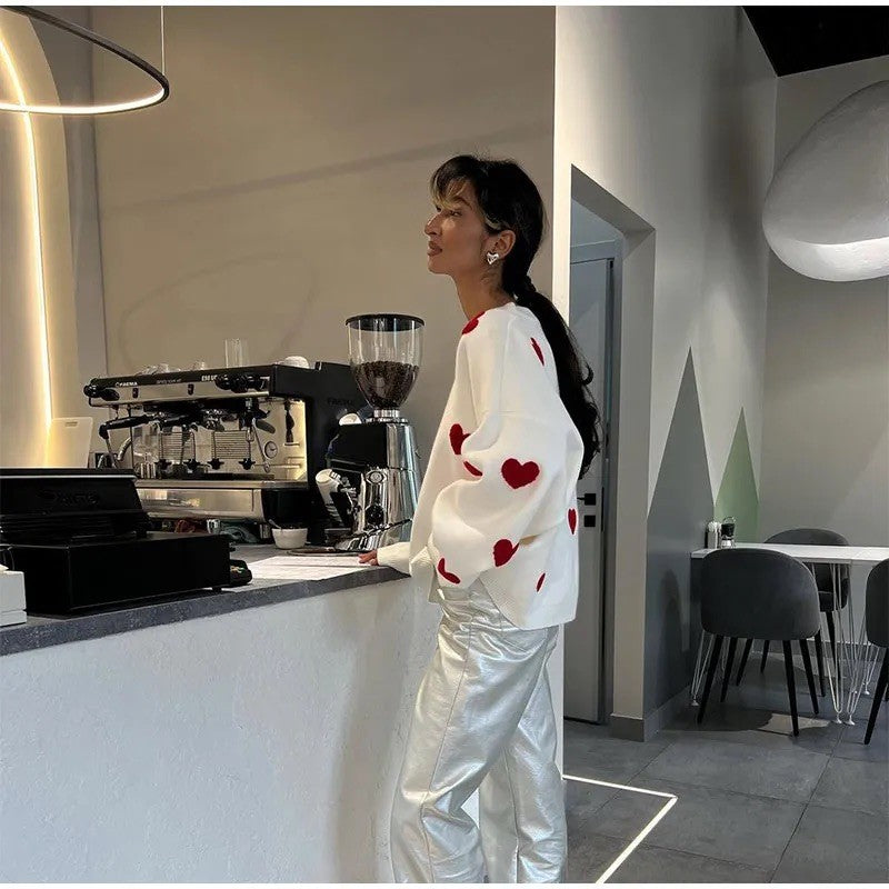 Maglione donna i cuori