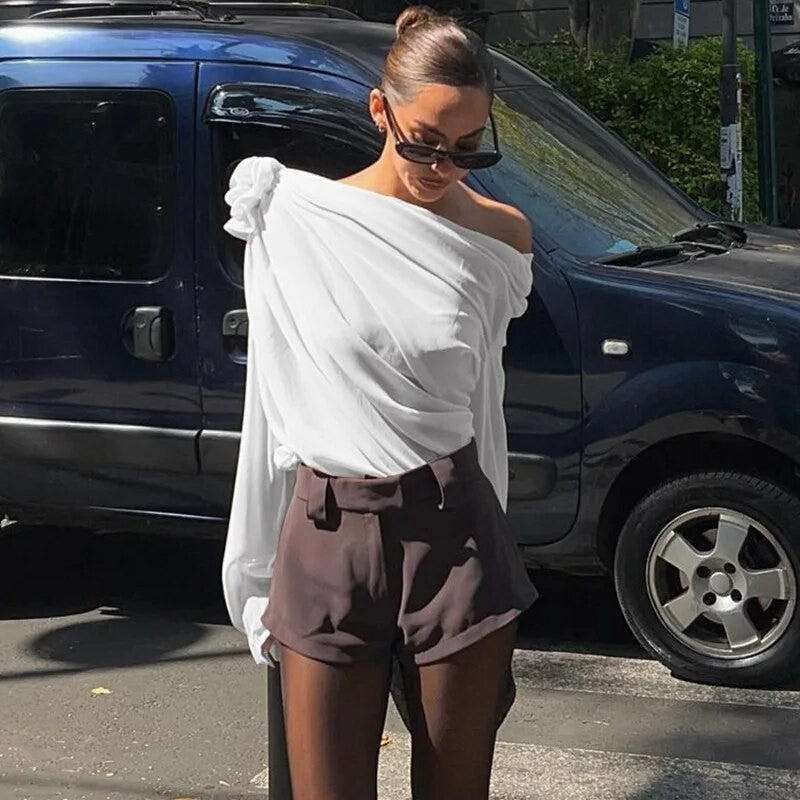 Blusa softflowers monospalla