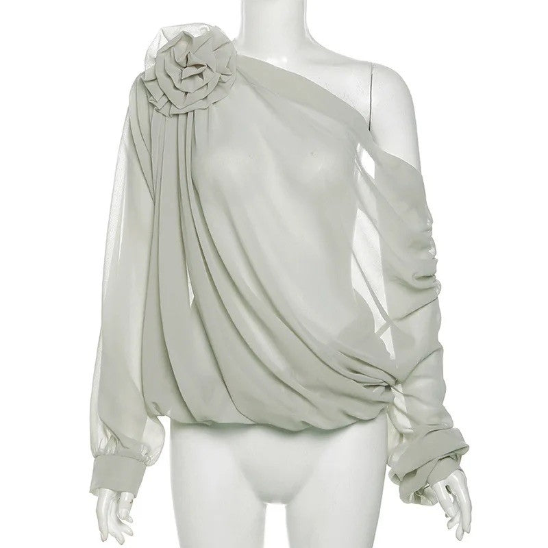 Blusa softflowers monospalla