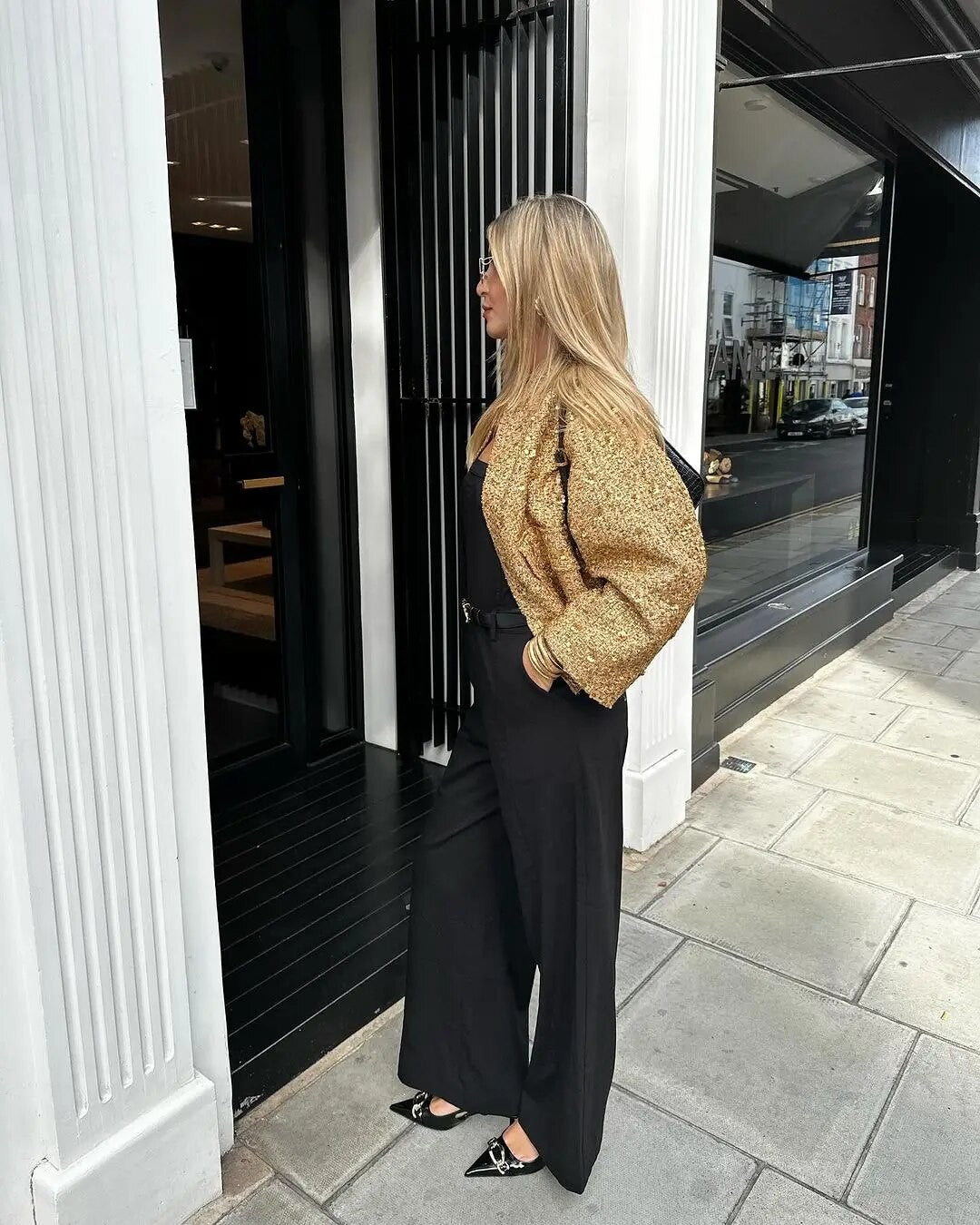 Giacca gold-pailettes