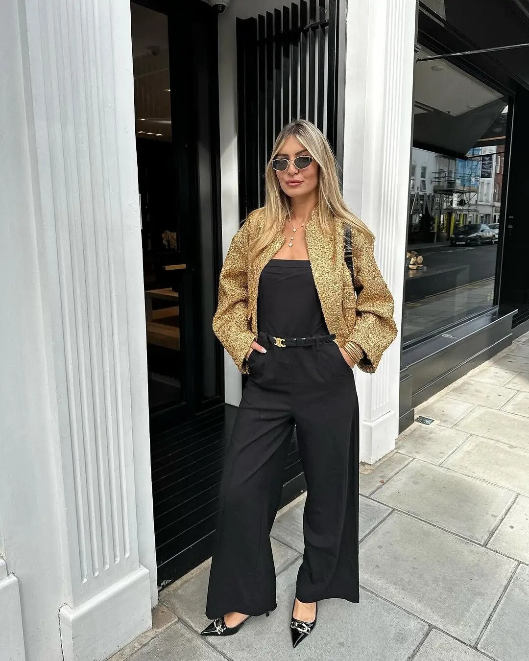 Giacca gold-pailettes