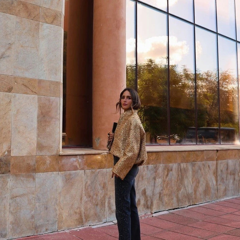 Giacca gold-pailettes