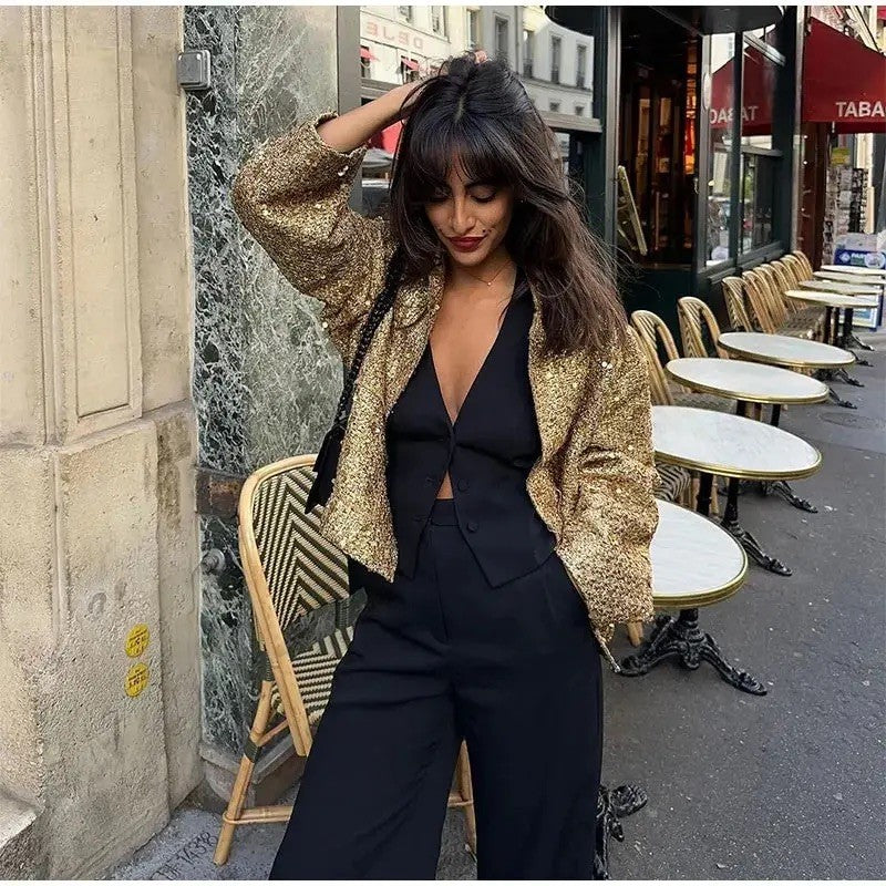 Giacca gold-pailettes