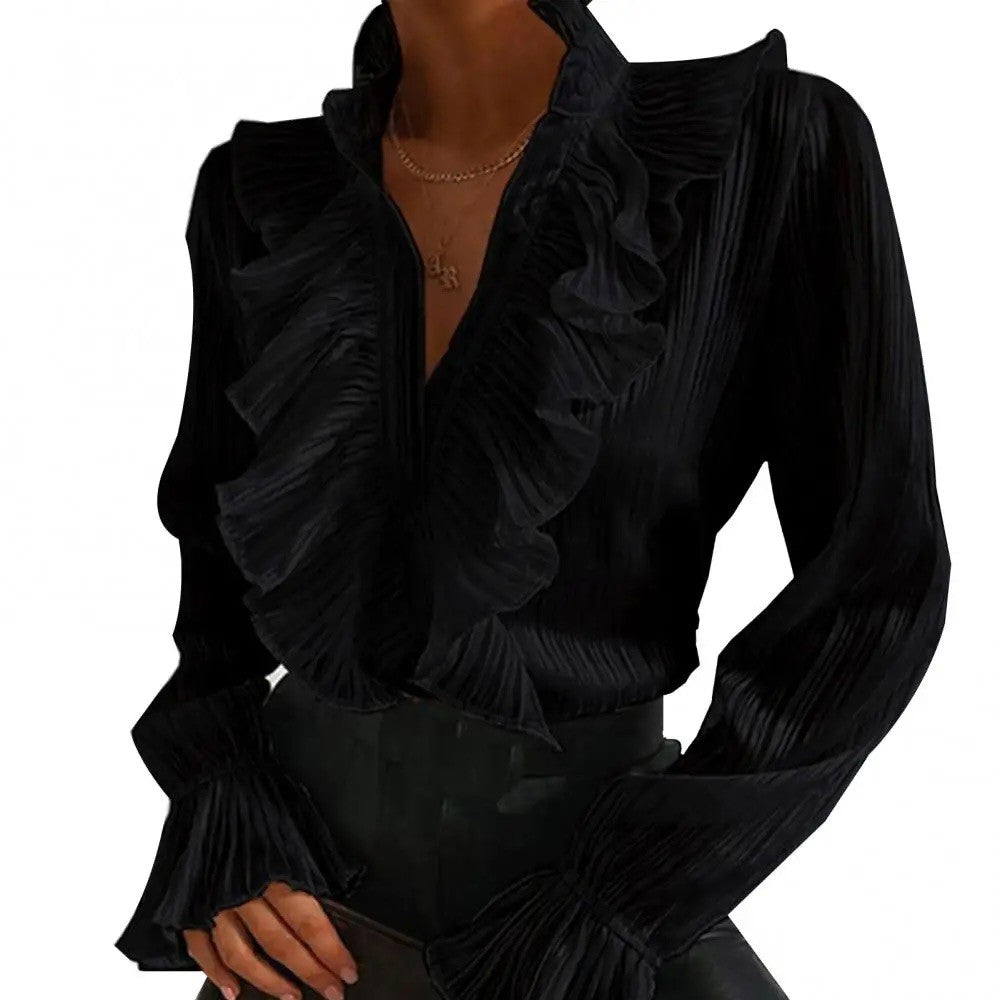 Camicia volant denim & fantasy