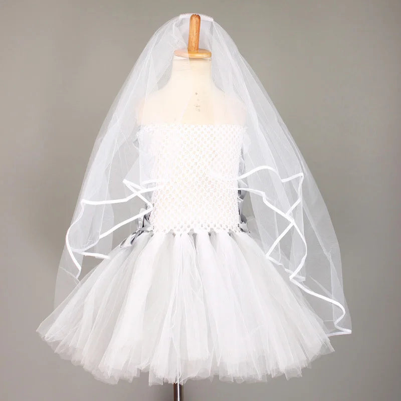 Abito tutù sposa morta bambina 
Costume Halloween in tulle