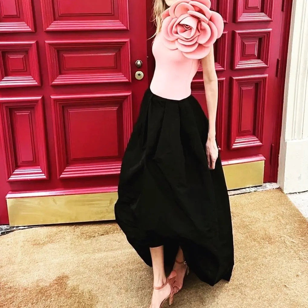 Top super fiore spalla