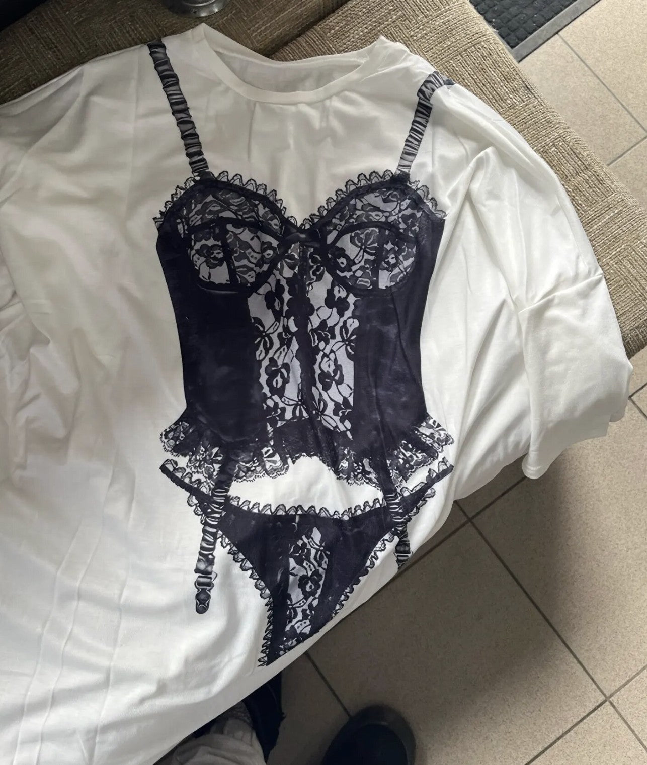 T-shirt Lingerie lace body