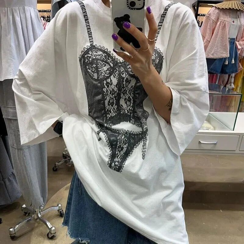 T-shirt Lingerie lace body