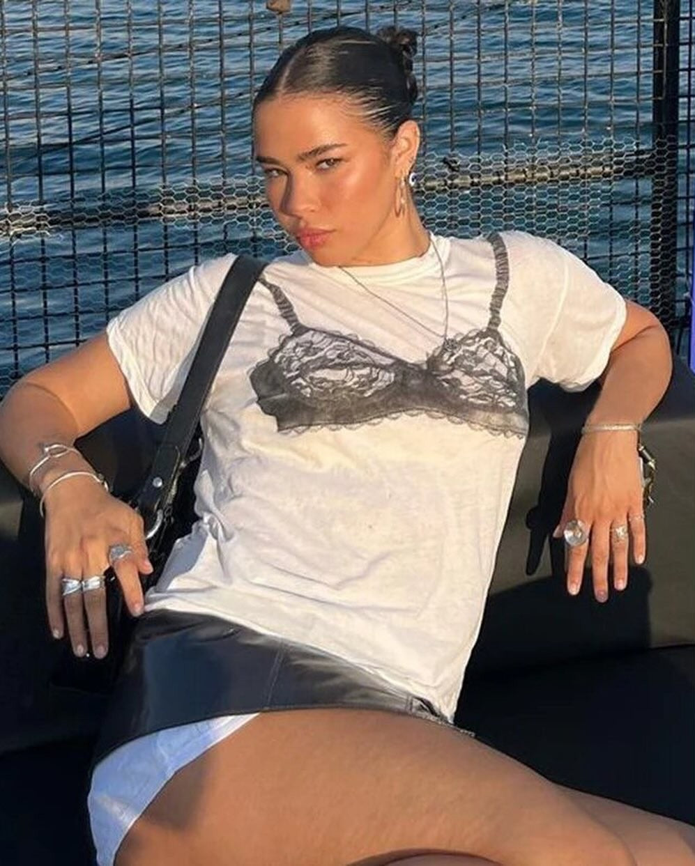 T-shirt Lingerie bralette