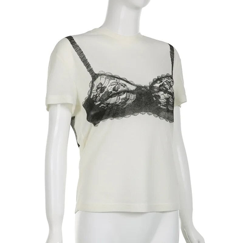 T-shirt Lingerie bralette