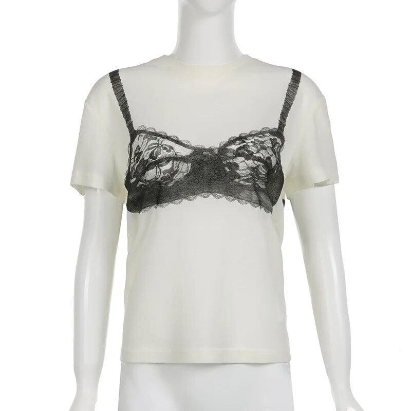 T-shirt Lingerie bralette