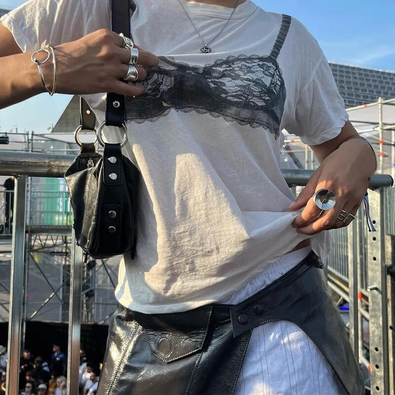 T-shirt Lingerie bralette