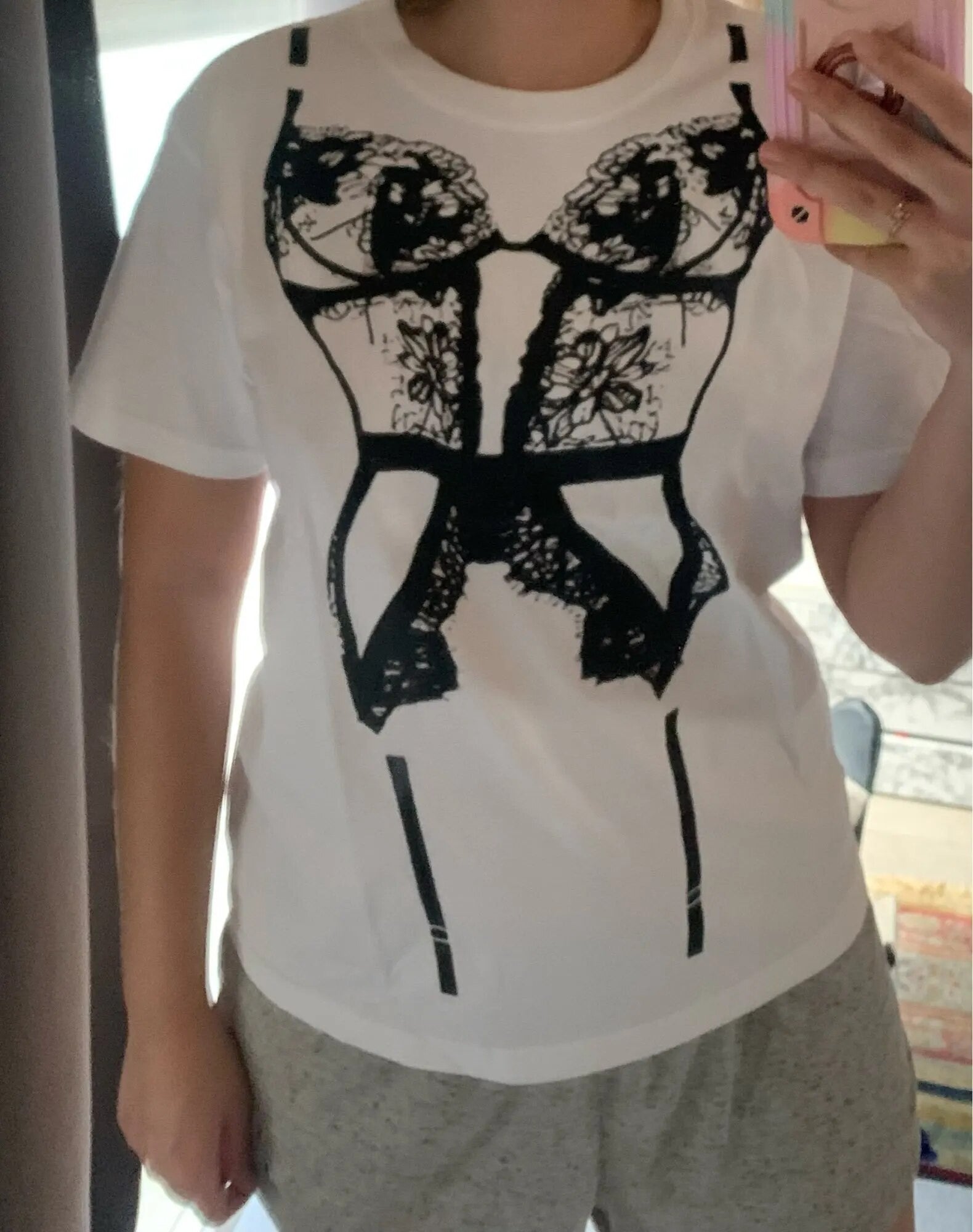 T-shirt Lingerie body giarrettiera