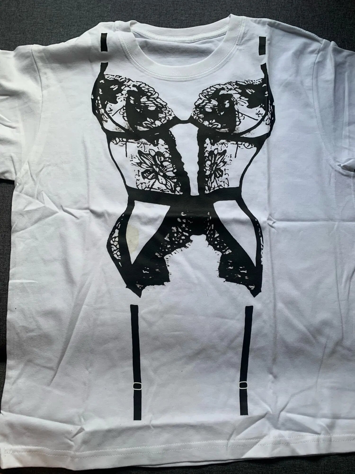 T-shirt Lingerie body giarrettiera