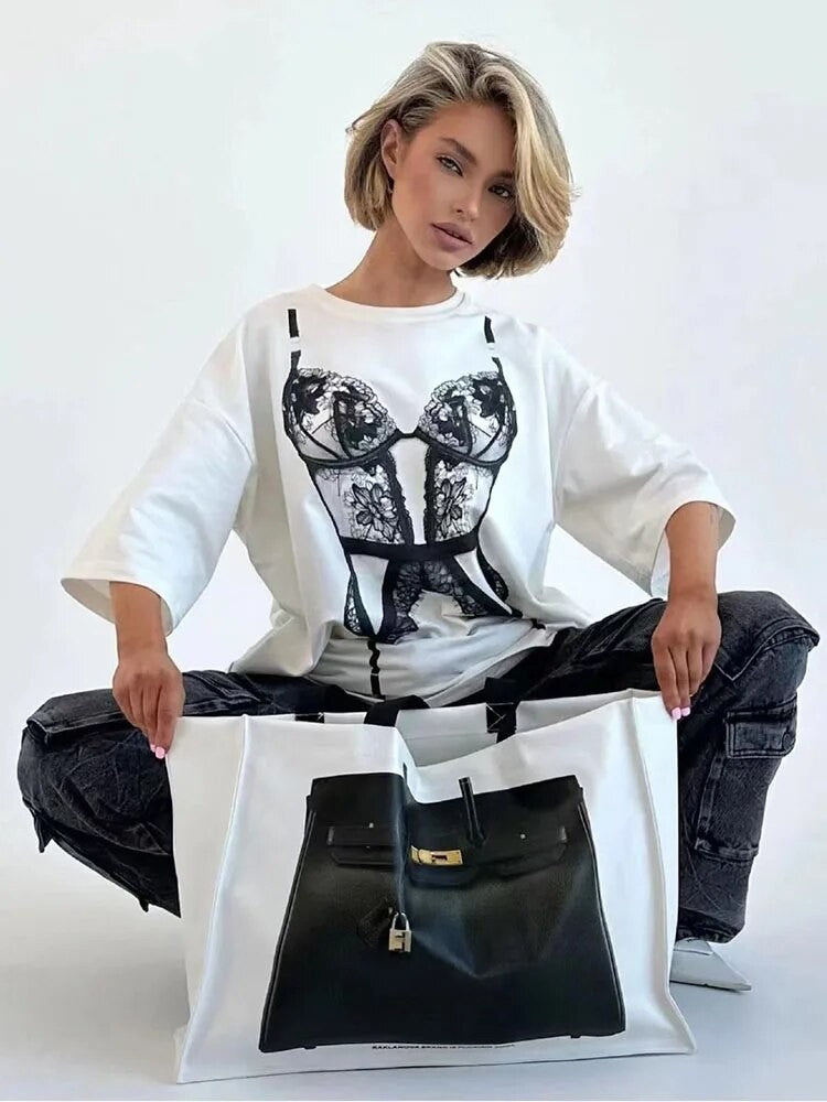 T-shirt Lingerie body giarrettiera