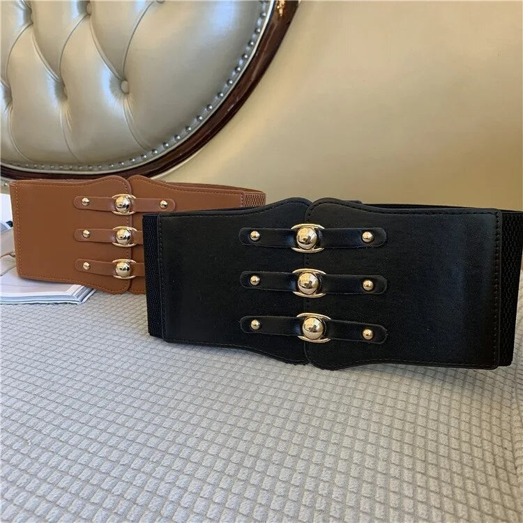 Cintura-corsetto ganci oro