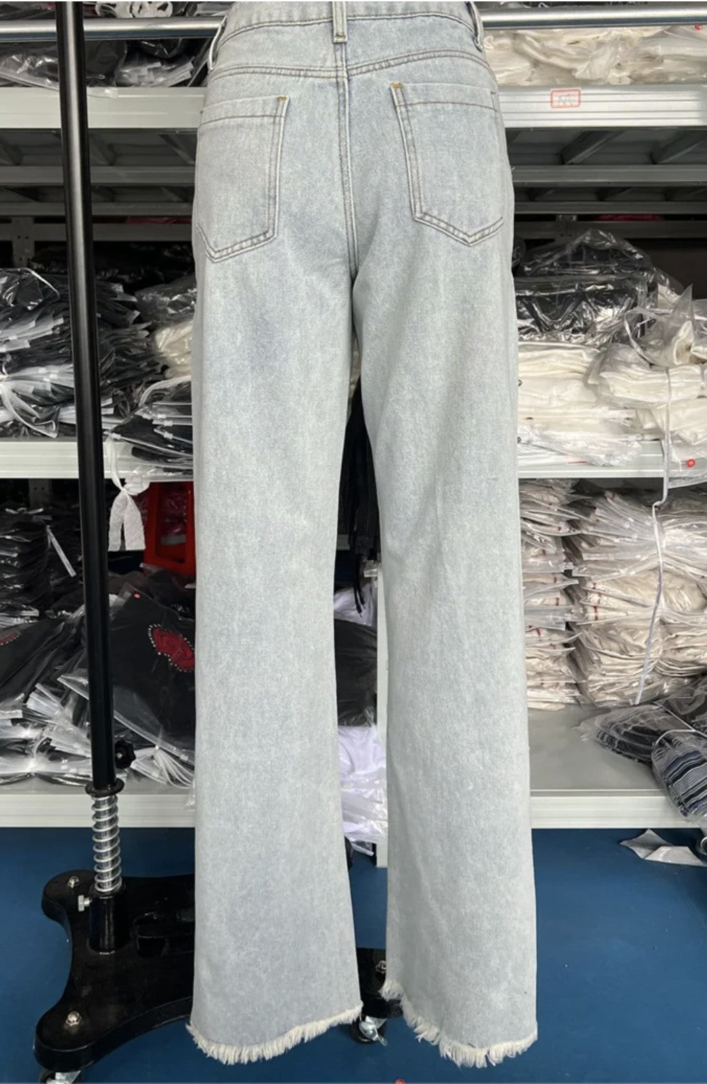 Jeans lateral strass-chains