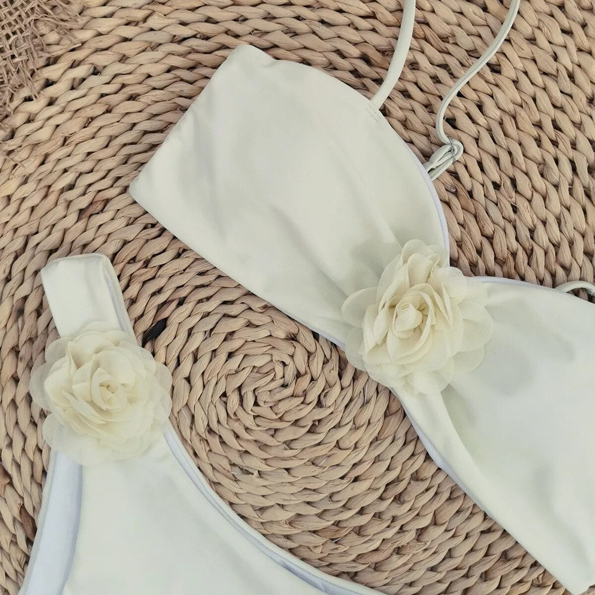 Bikini fiore bicolor fascia