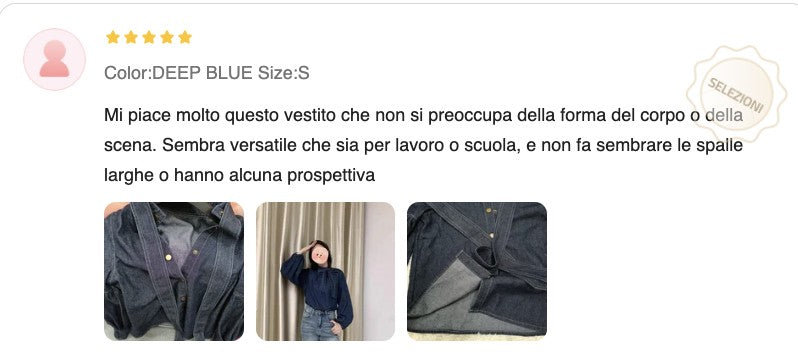 Camicia Dark Denim Baloon