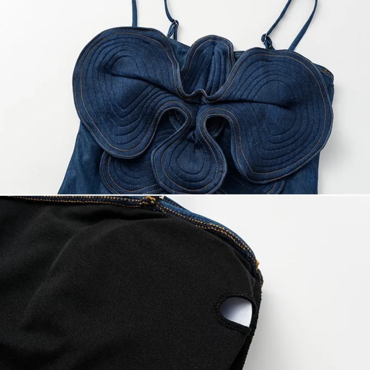 Body e pantalone denim dark Tamasa