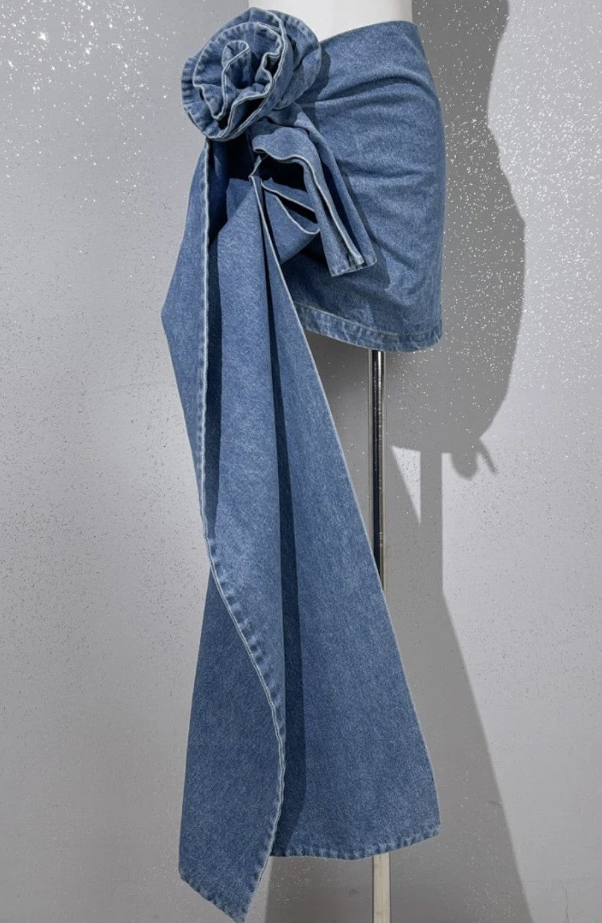 Minigonna maxifiocco drap