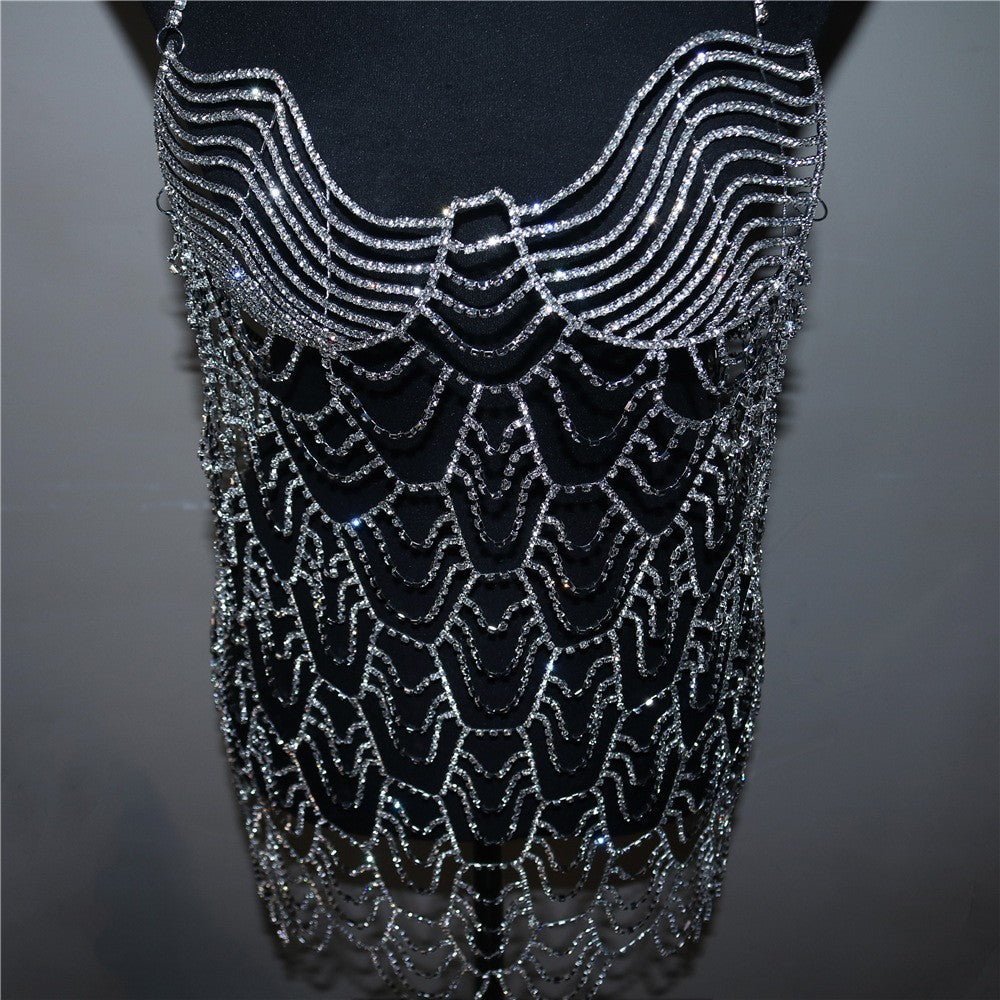 Minidress strass Coachella Waves