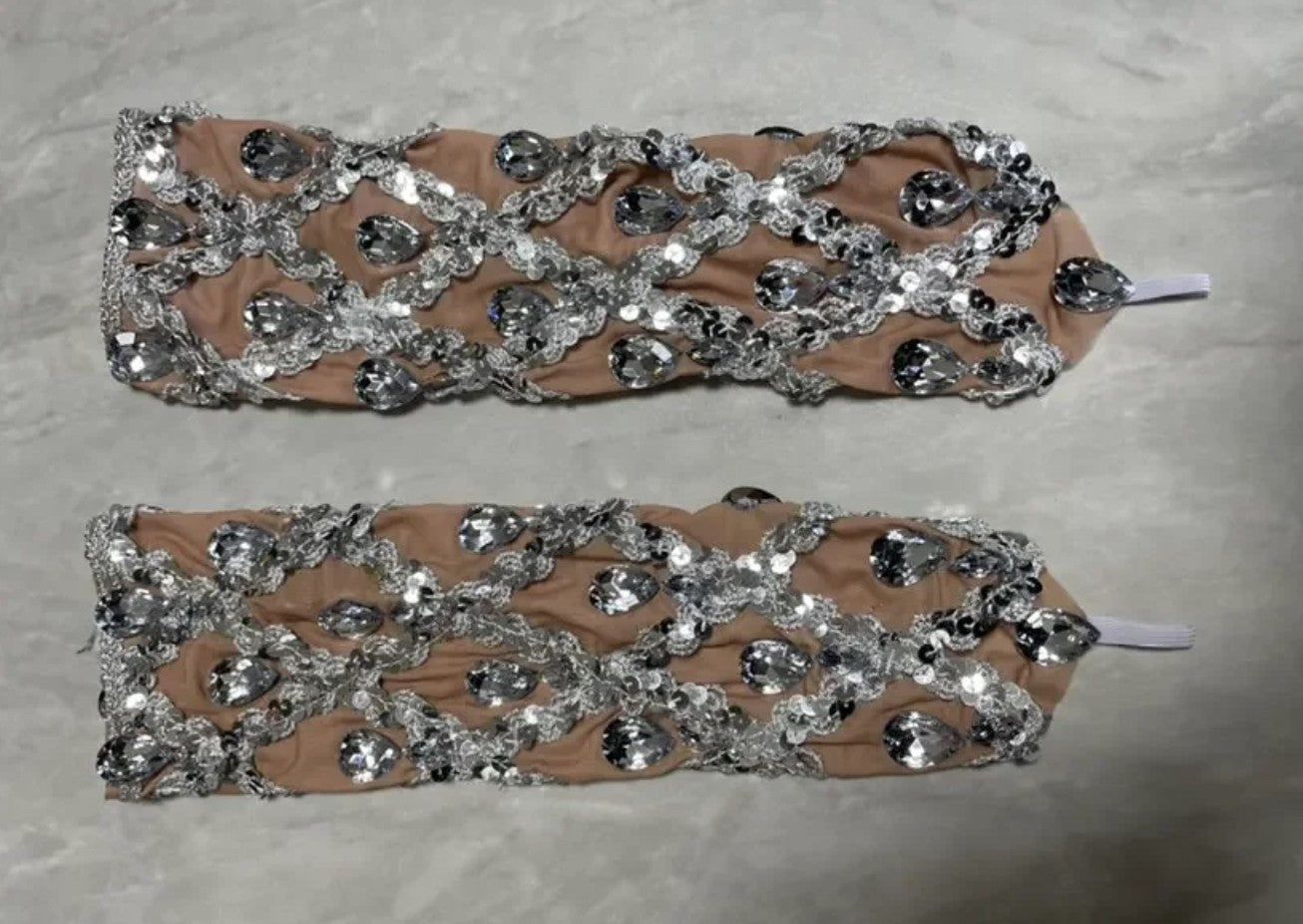 Guanti Nude diamond luxury