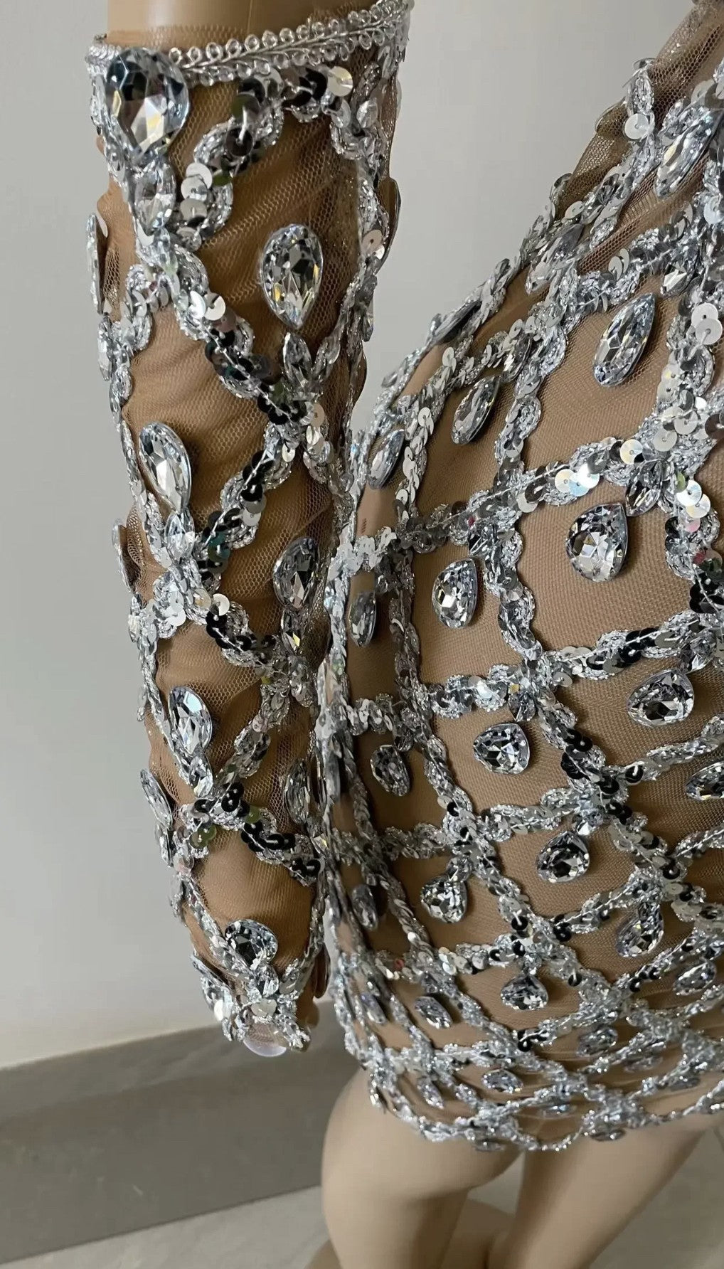 Guanti Nude diamond luxury