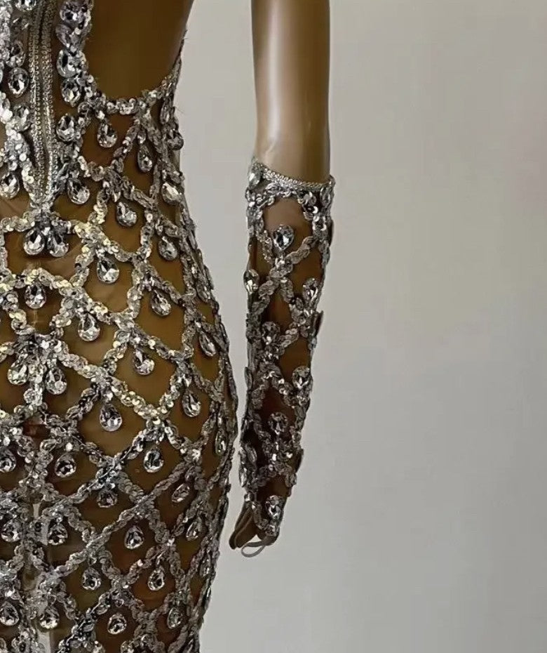 Guanti Nude diamond luxury