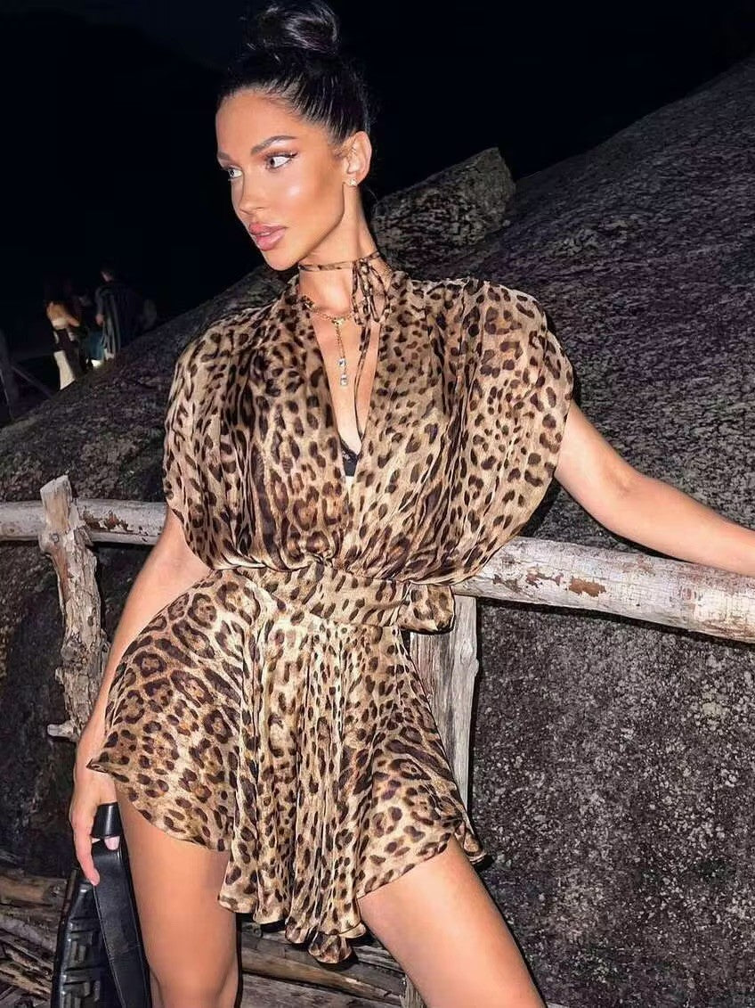 Tutina pagliaccetto leopardata Graka