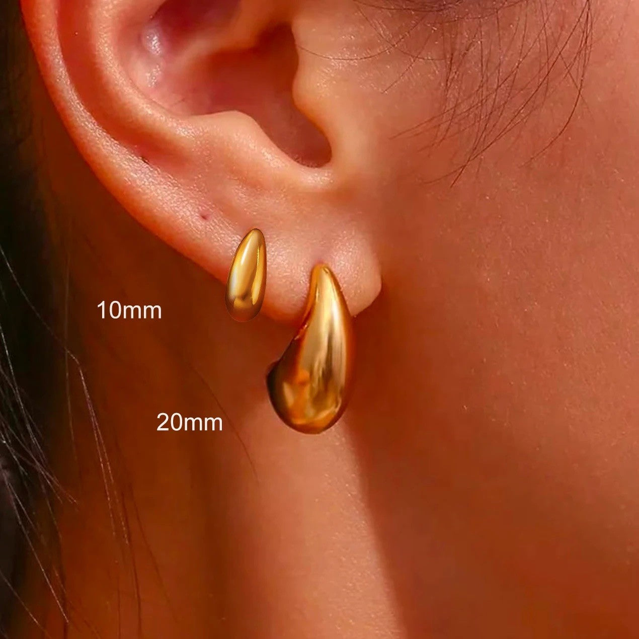 Orecchini goccia bombati