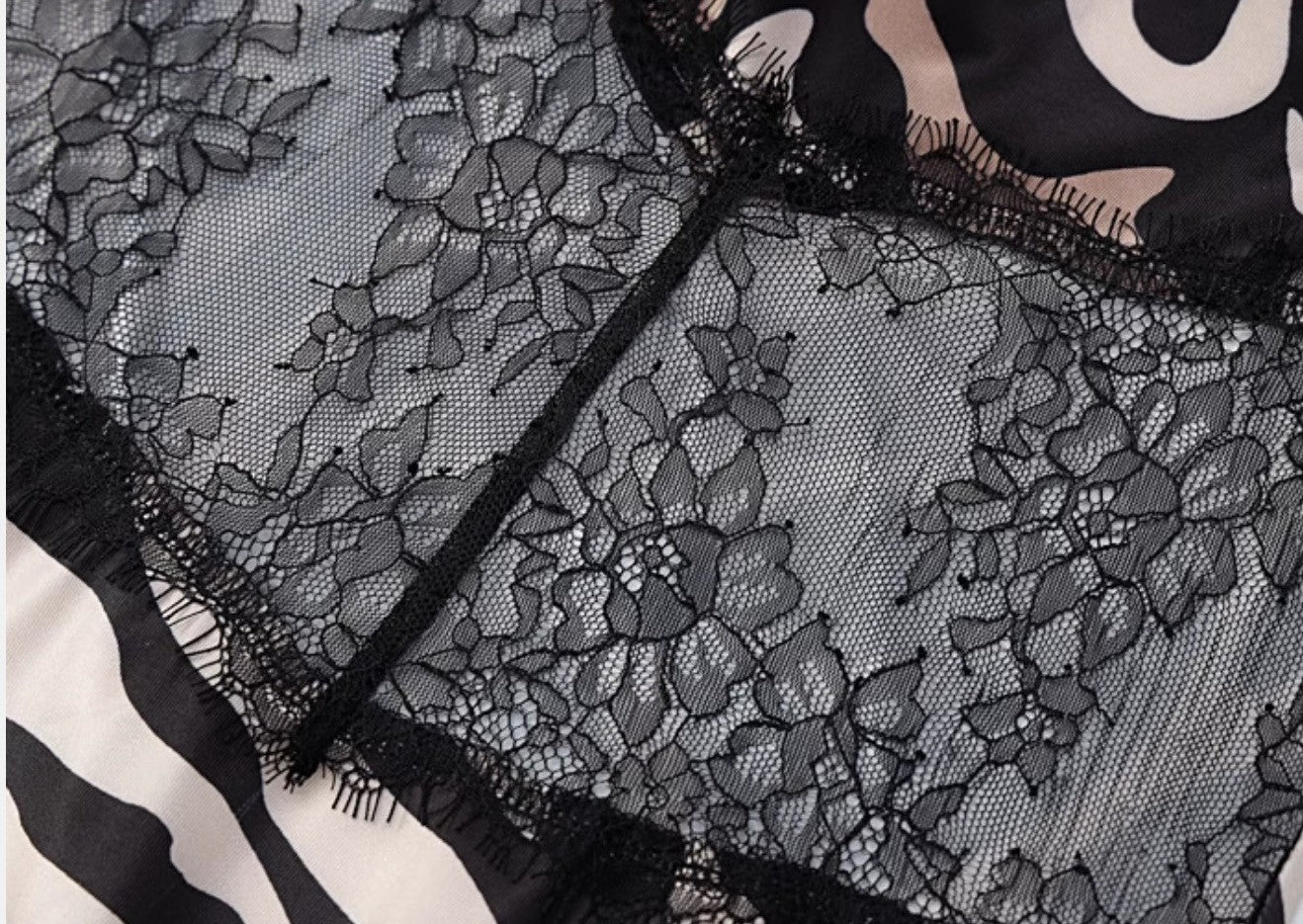 Tiger-lace long dress