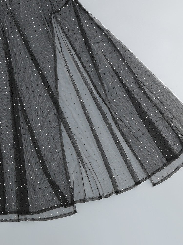 Double-layer minipois dress