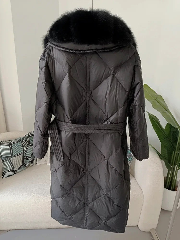 Piumino lungo cappuccio Optyl