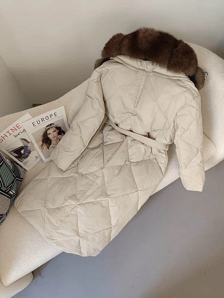 Piumino lungo cappuccio Optyl