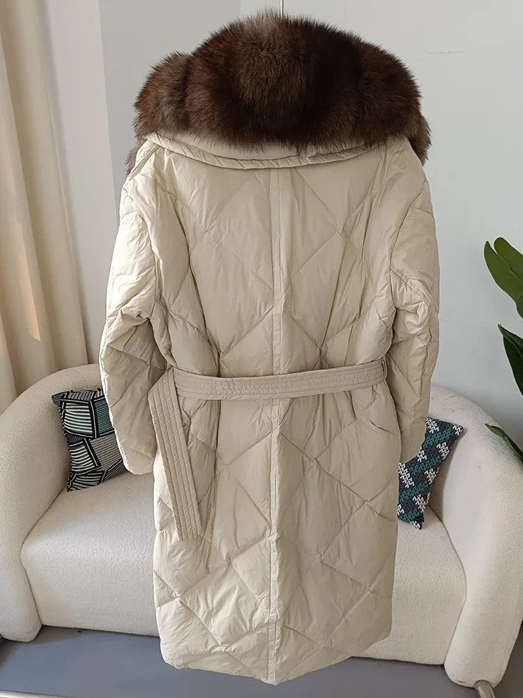 Piumino lungo cappuccio Optyl