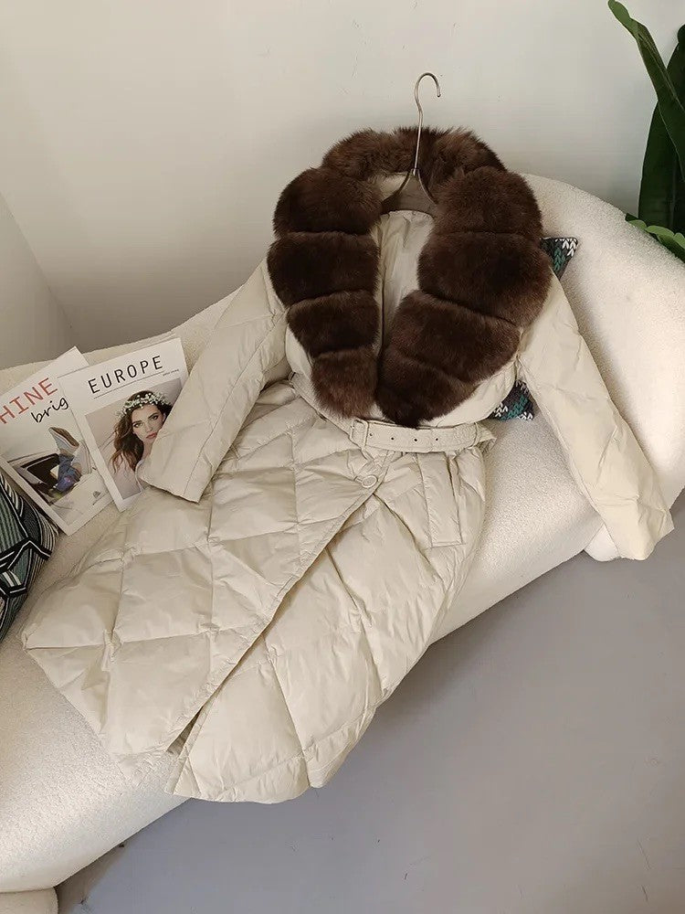 Piumino lungo cappuccio Optyl