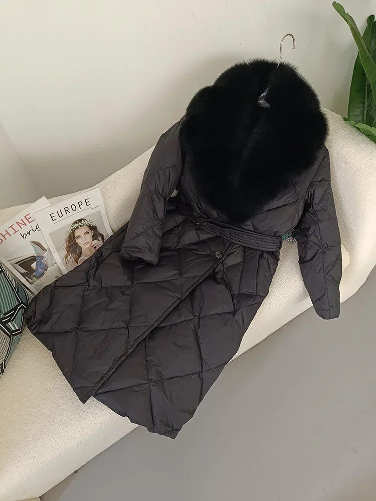 Piumino lungo cappuccio Optyl