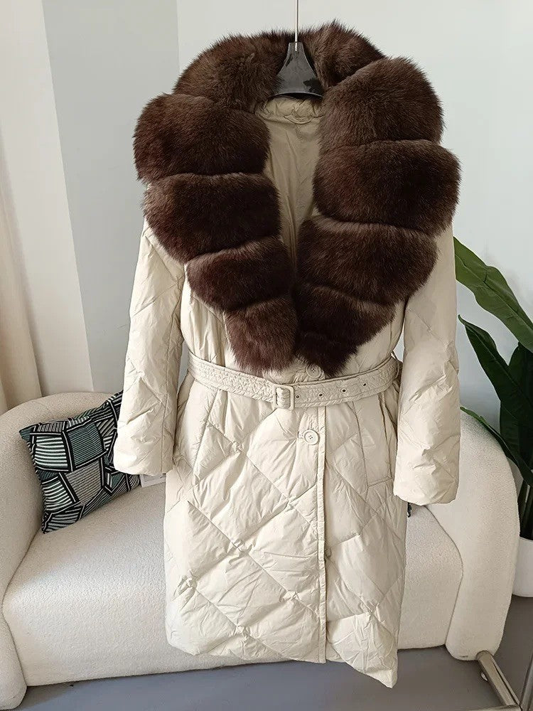 Piumino lungo cappuccio Optyl