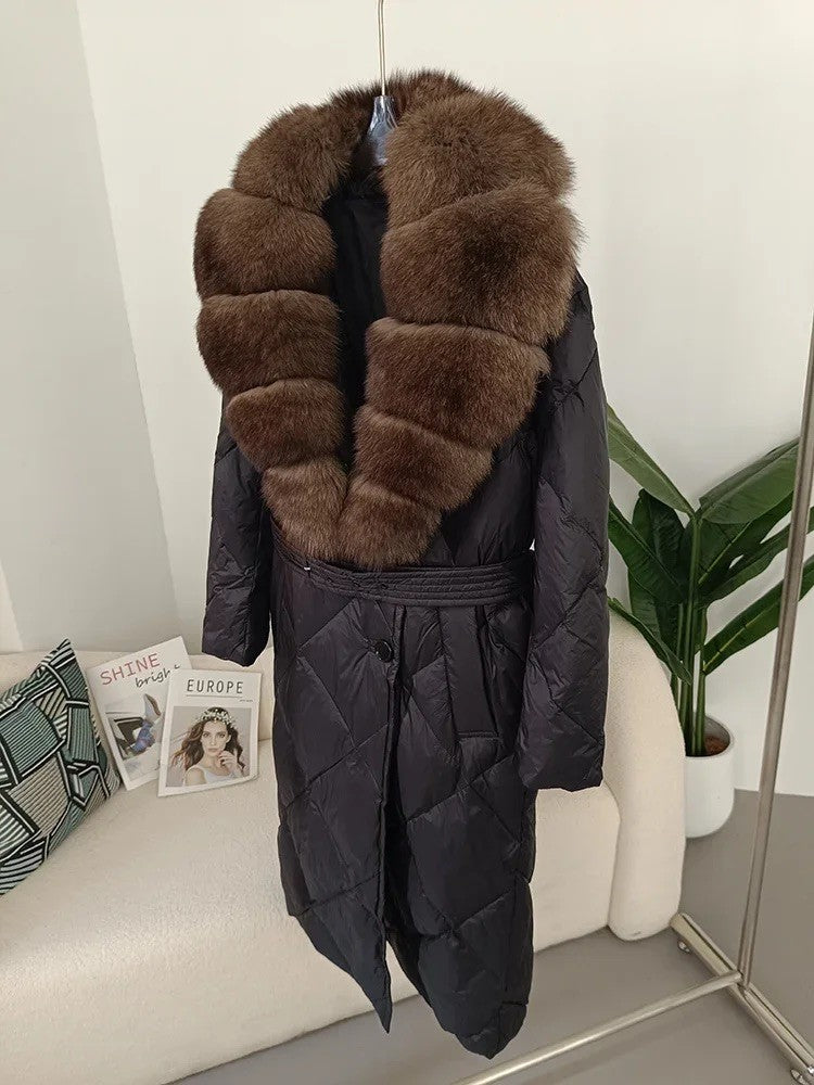 Piumino lungo cappuccio Optyl